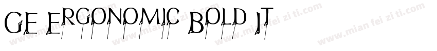 GE Ergonomic Bold It字体转换